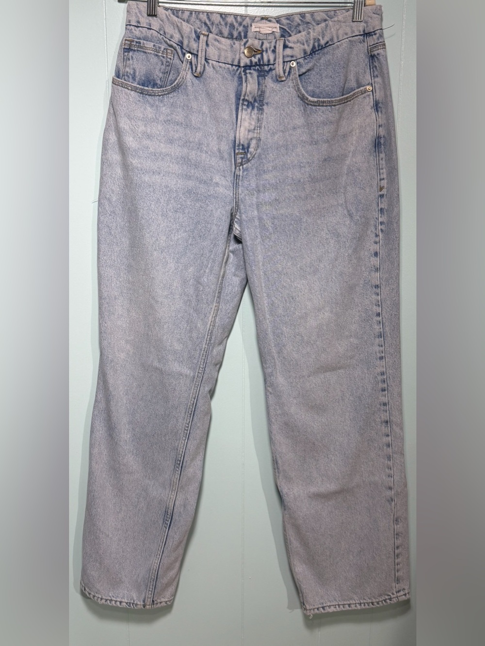 Good American Straight Leg Light Blue Jeans